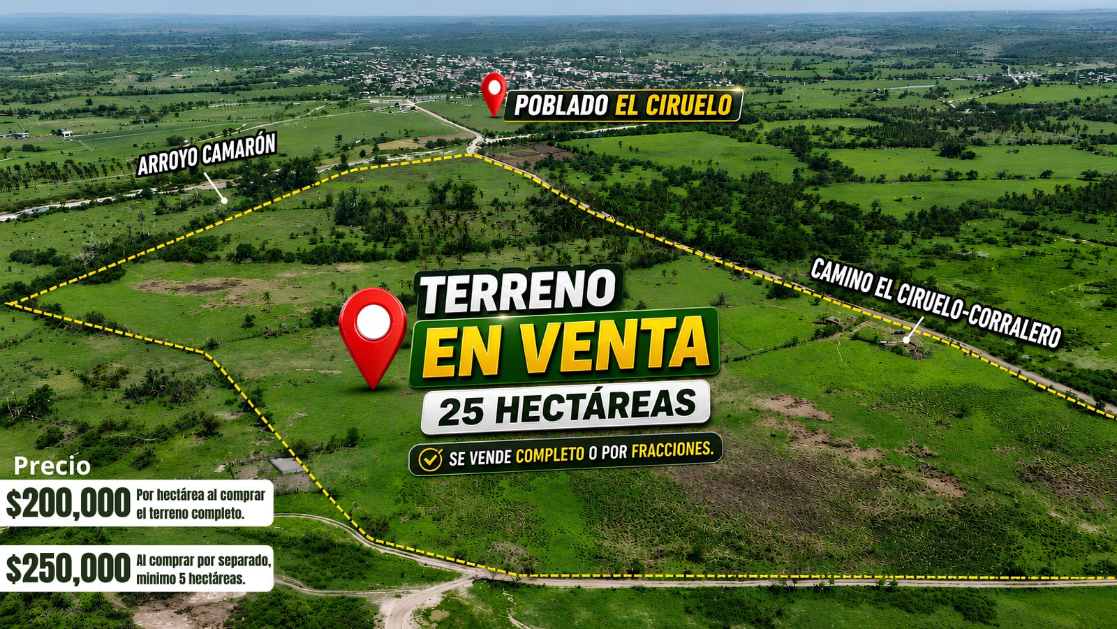 25 Hectáreas de Terreno